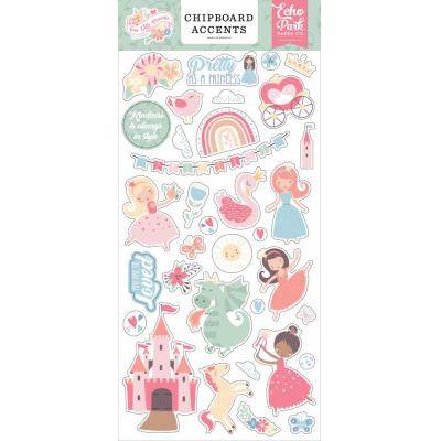 Echo Park Our Little Princess Sticker - Chipboard Accents